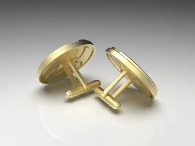Flower Decor Cufflinks 003 3D print model