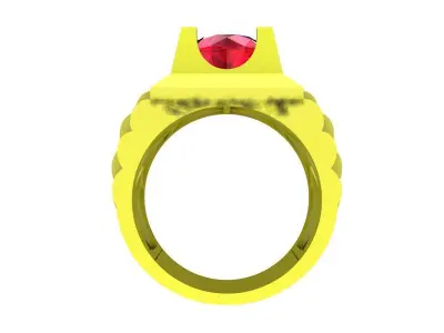A7462 Korean Style Diamond Fashion Men Ring 3D Model 3D print model