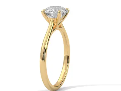 solitaire ring with detail images and 360 render videos 68 3D print model