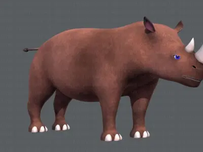 Rhino V01 Low-poly 3D model