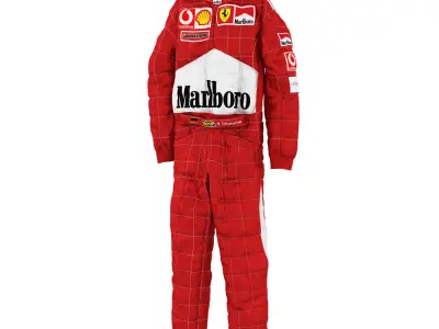 Schumacher racing suit 3D model