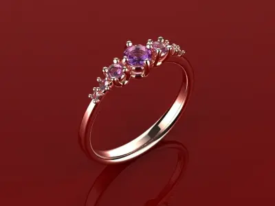 Engagement Ring - 3D Jewelry - BR-468 3D print model