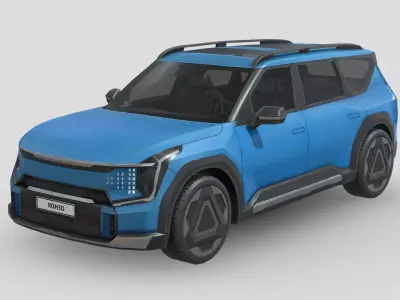 Kia EV9 GT-Line 2024 Low-poly 3D model