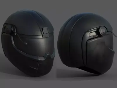 Helmet scifi military combat 3d model low poly human generic  Low-poly 3D model buy