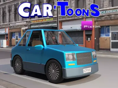 CarToon  Basic Car two doors 3D model