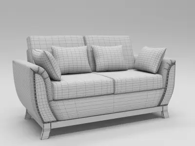Comfortable elegant sofa 3D model