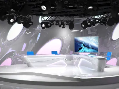 Virtual TV Studio 07 3D model
