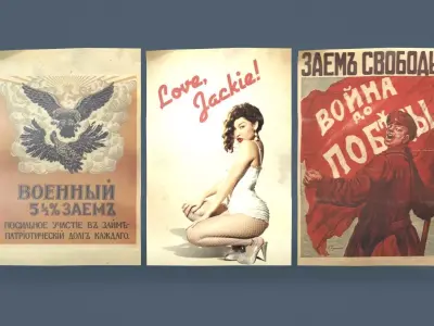 Posters Common Enviroment Assets Low-poly 3D model