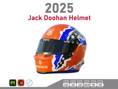 F1 Jack Doohan Helmet 2025 3D model