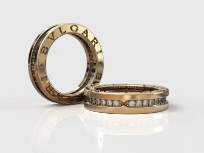 3d model ring Bulgari Zero1 3D print model 3D print model