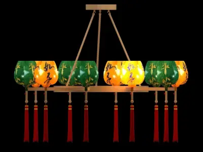 Chinese lantern 3D model 20