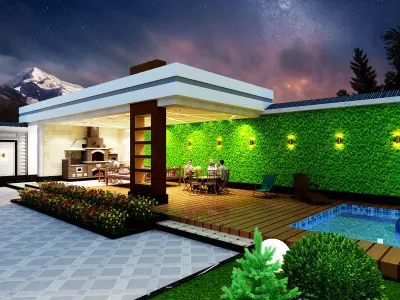 Hi-tech House 3D model