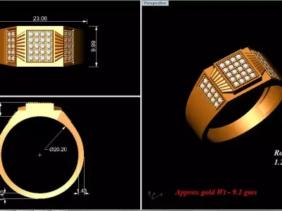 Golden Spades 3D model