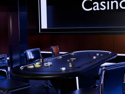 High Quality Casino Scene - Realistic Interior - Unity  3D model