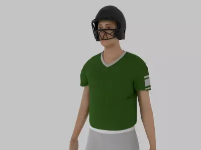 American Football Player  Low-poly 3D model purchase