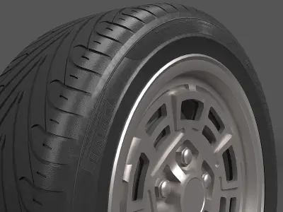 Realistic Wheel Tire 6 3D model
