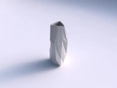 Vase twist triangle with random triangle plates 2 3D print model