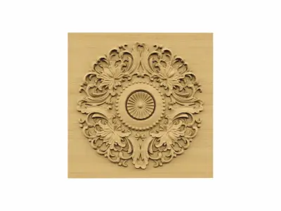  Architectural ornament 3D model high polygon - no texture 3D model