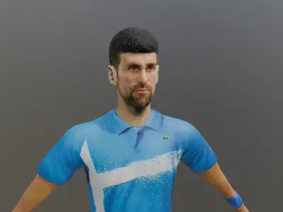 3D Tennis Champion Model Novak Djokovic Low-poly 3D model