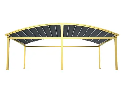 Motorized Pergola 2a brass satin polished 3D model