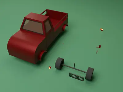 Lowpoly Car 2 Low-poly 3D model