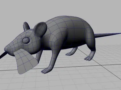 Rat low poly 3d game model Low-poly 3D model
