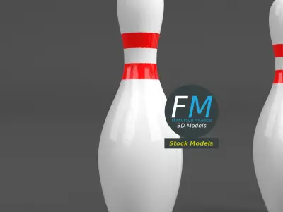 Bowling pins 3D model
