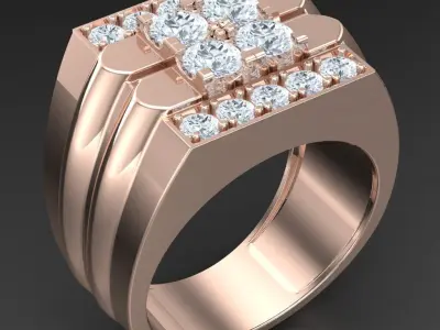 Luxury Men Rings Designs 6MR095 3D print model