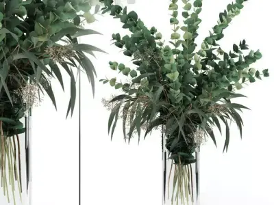 Eucalyptus in vase  3D model