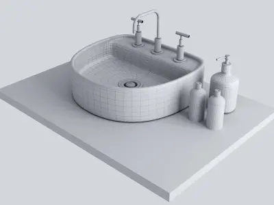 Bathroom Sink  001 3D model