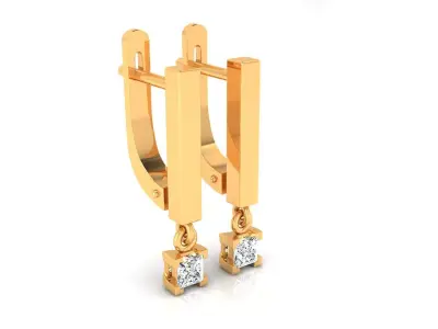 Earring E22 The luxury female earring with gems 3D print model