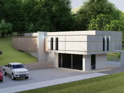 Casa Scene-villa-modern house 3D model