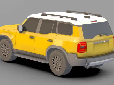 3D Toyota Land Cruiser Low-poly 3D model