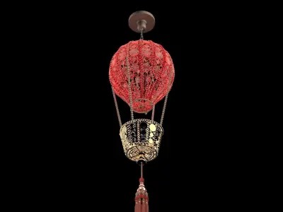 Chinese red lantern  3D model