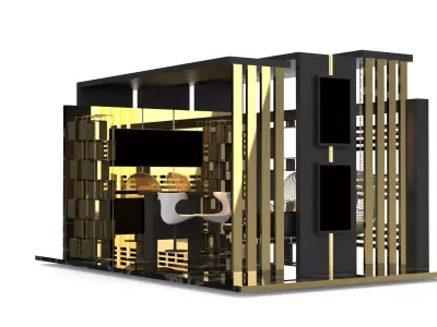 booth design for a generic brand 3D model