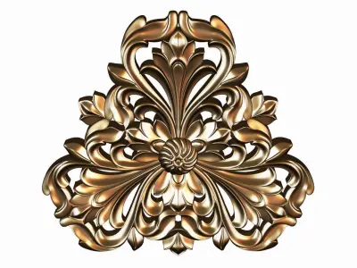 Carved decor model for cnc 16 3D model