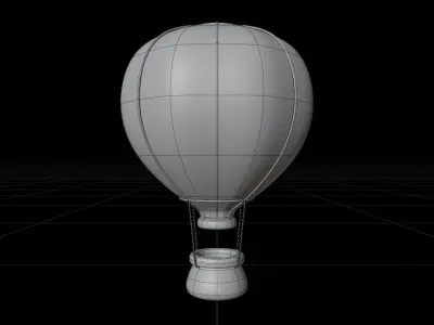 Hot Air Balloon 3D Illustration 3D model
