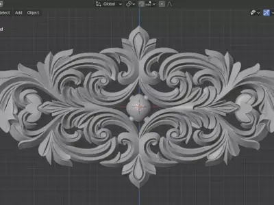 carved classic decorative ornament cnc 3d printing stl 40 3D model