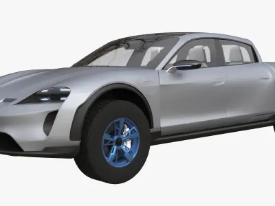 Taycan  Pick-Up Truck Concept  3D model