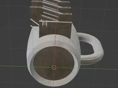 Cup Stairs 3D model