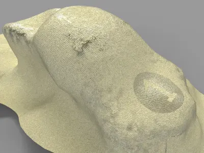 Car 8 covered with fabric Low-poly 3D model