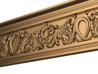 Cornice Decoration Molding 047 Low-poly 3D model