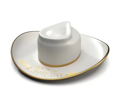 Hat 22 K Gold Western Ranching Decor 2 3D model