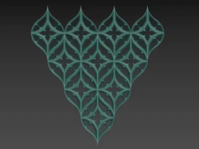 Seamless Gothic pattern 2 3D print model