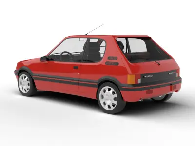 Peugeot 205 GTI 1 6 1992 3d model 3D model