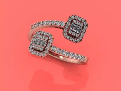 Diamond Ring 3D print model 27