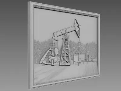 Drilling rig Relief 3D model