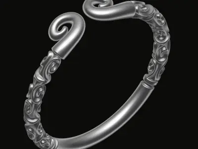Patterned bbangle 3 3D print model