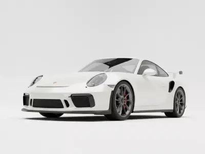 Porsche 911 GT3 RS Low-poly 3D model