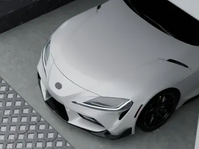 Exterior Car Scene 3D Model 3D model